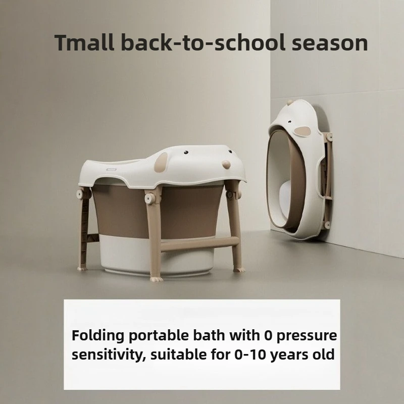 Bañera plegable para bebé con base antideslizante portátil - imagen 4