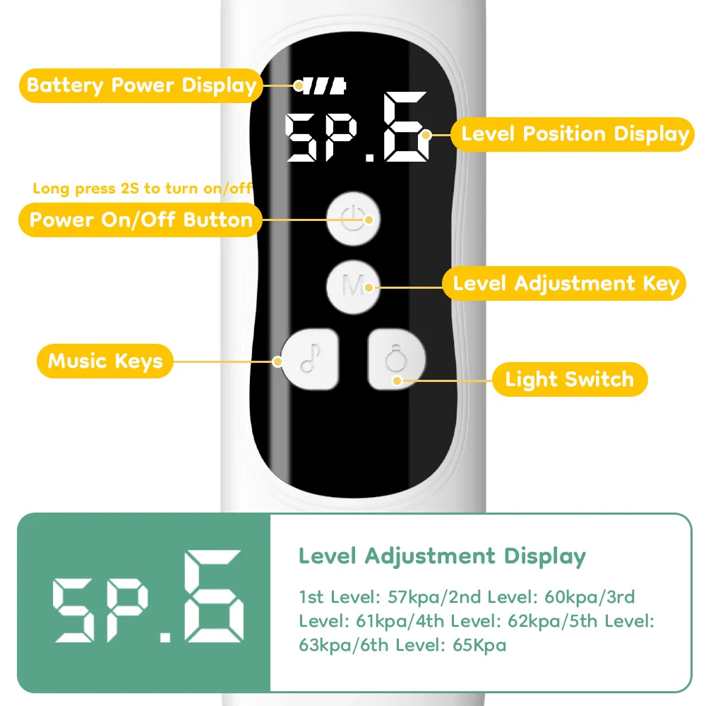 MAMIJOY Aspirador nasal eléctrico para bebé – 6 modos y música calmante - imagen 3