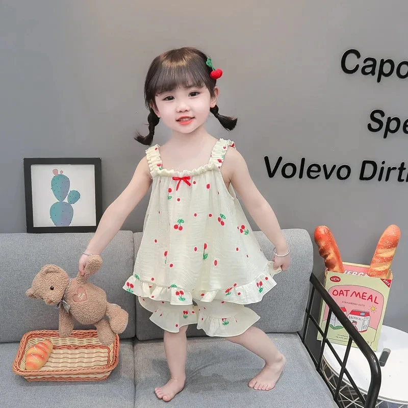 Pijama bebe corto con princesa a cuadros y cardigan cuello muneca - imagen 2