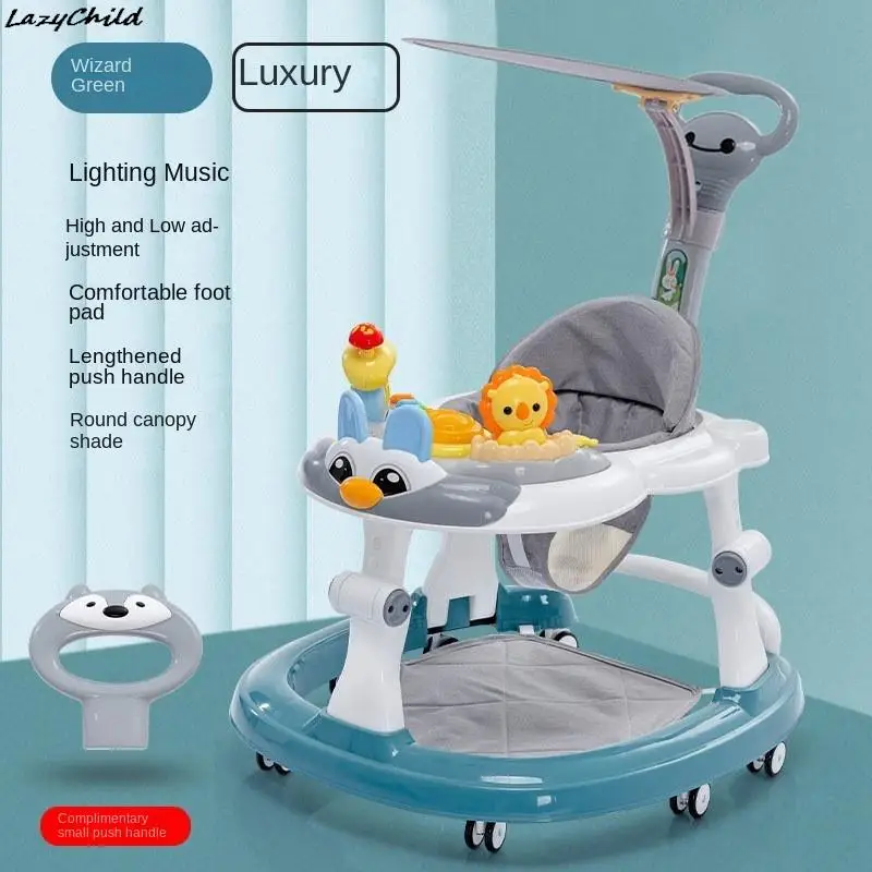 LazyChild Andador para bebé con ruedas y música - Mango de empuje