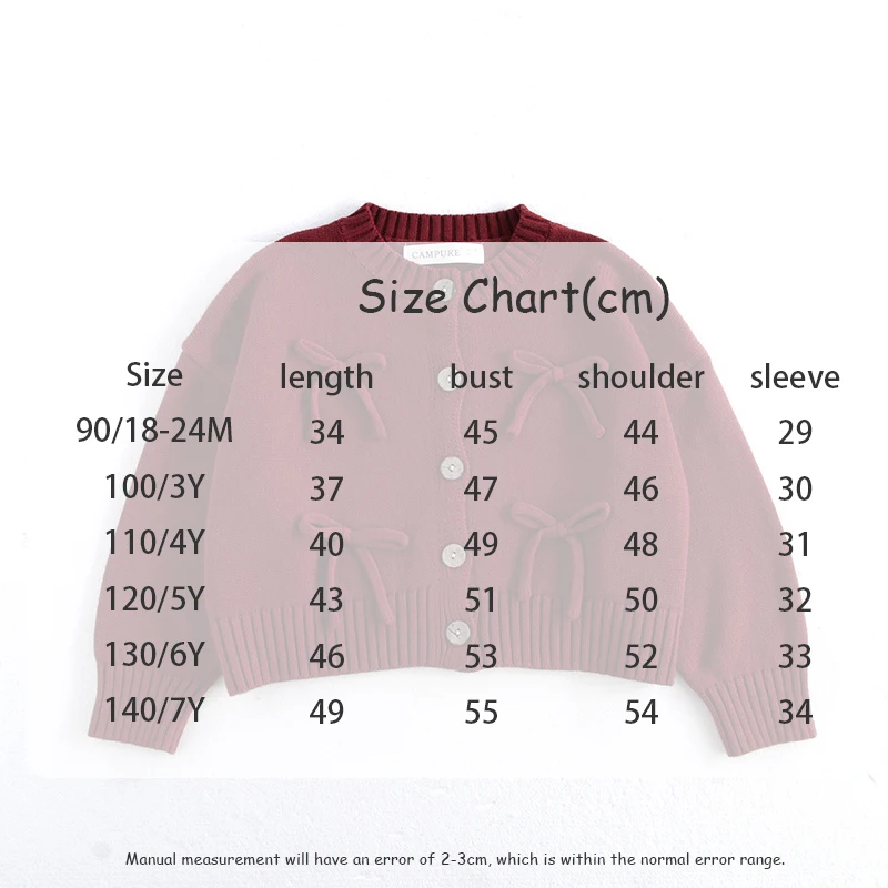 Suéter rojo de punto estilo coreano para niños
