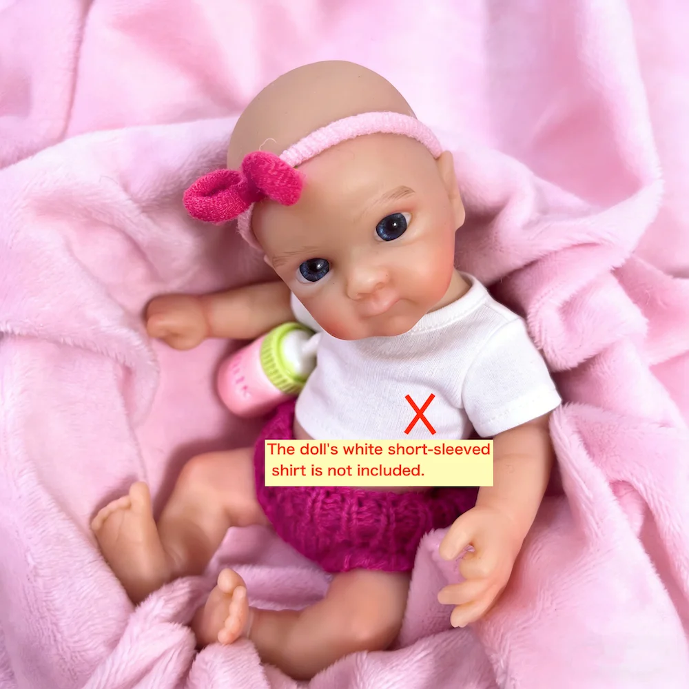 Mini muñeca Reborn Bettie de 6 pulgadas vista frontal