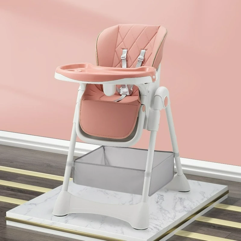 Silla de comedor plegable para bebé con diseño infantil y reclinable - imagen 4