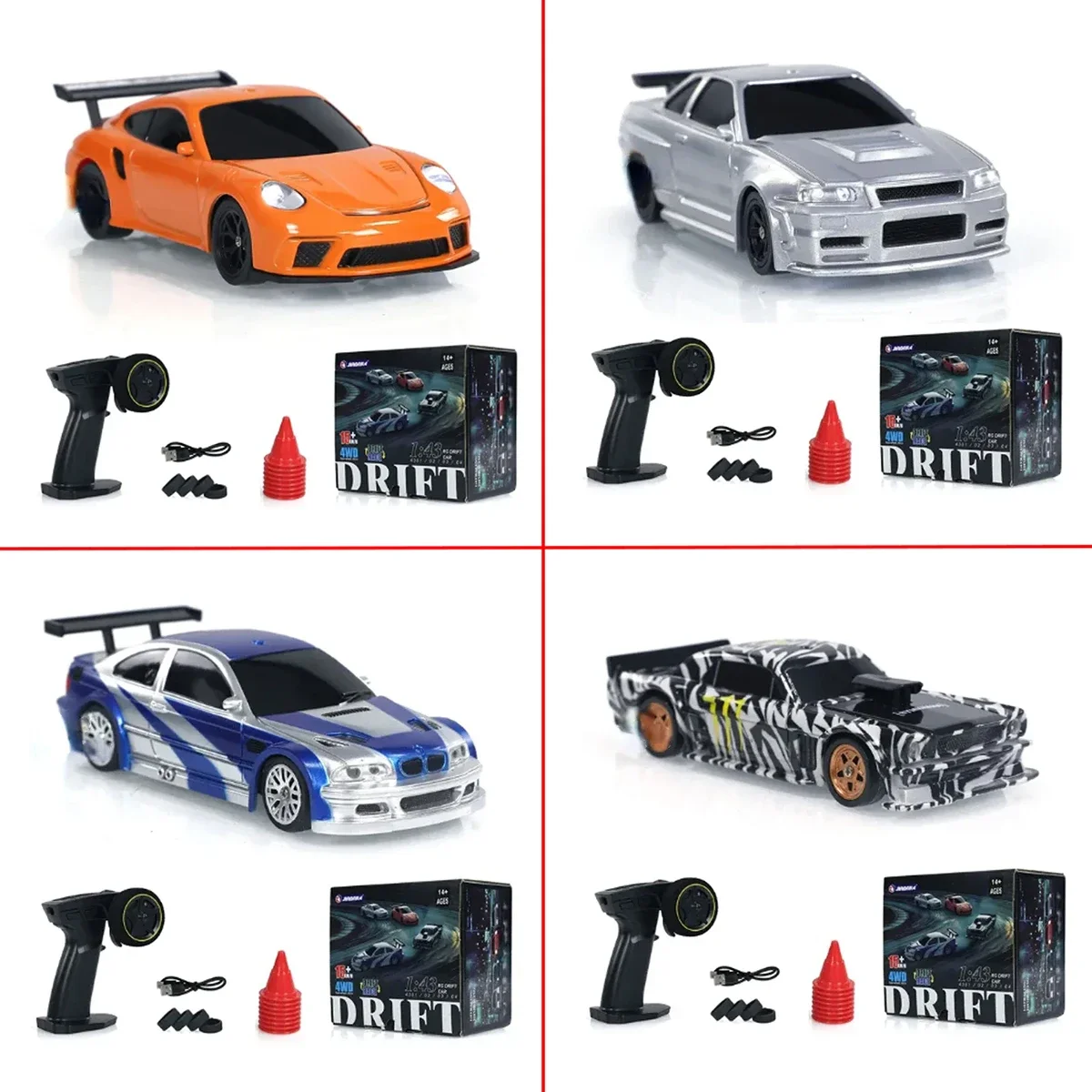 Coche teledirigido drift de carreras tracción total para niños - imagen 3