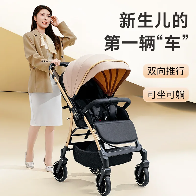 Cochecito de bebé universal con asiento reclinable y capota resistente - imagen 5