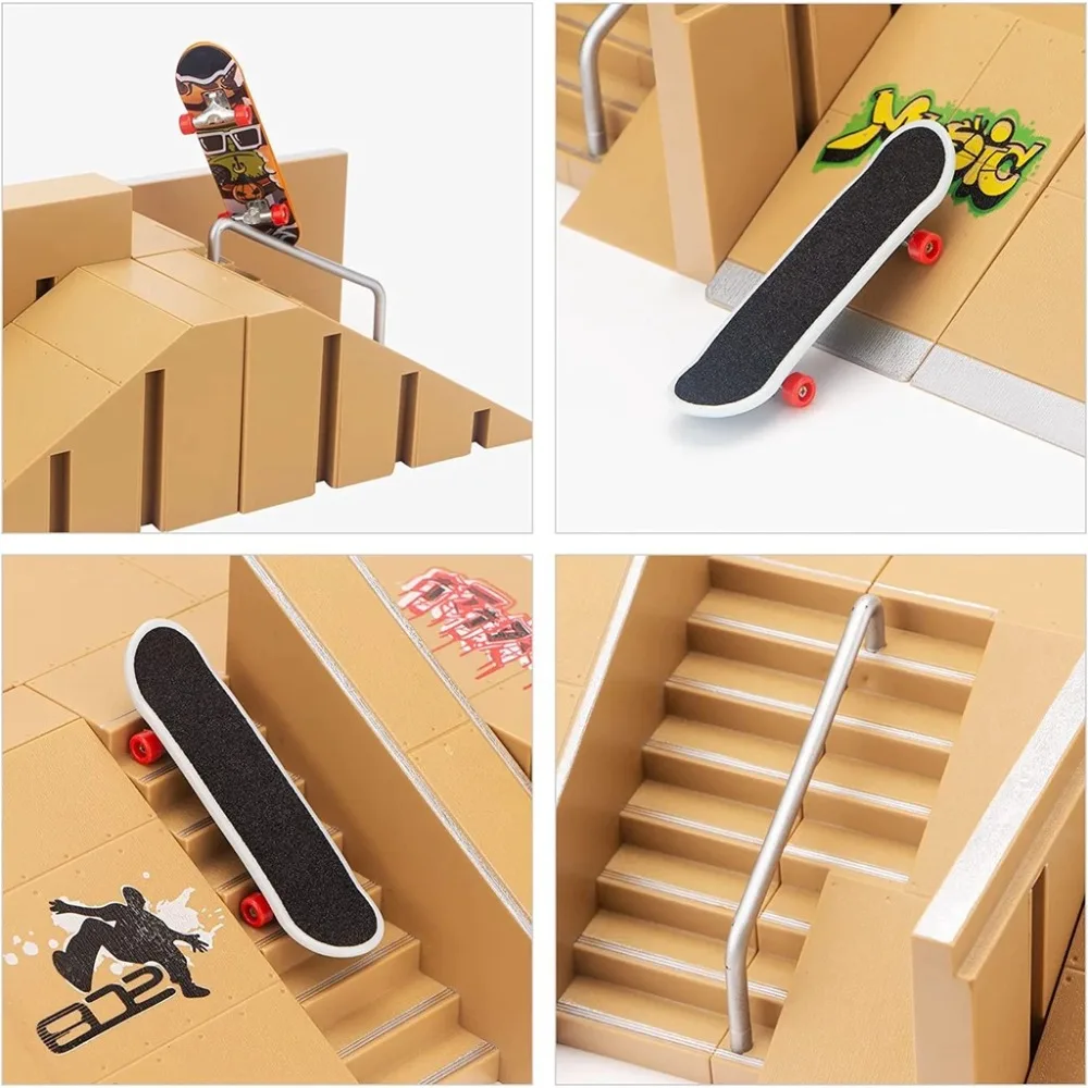 Mini monopatín para los dedos Parque de Skate en kit de juguete - imagen 2