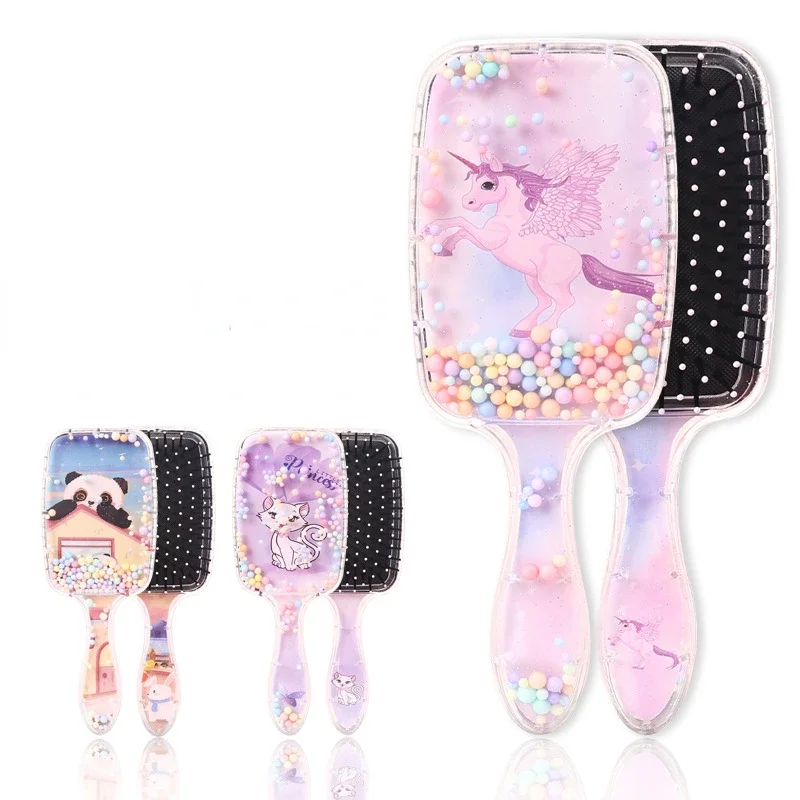 Cepillo peine unicornio para niña – Masajeador cabello infantil - imagen 2