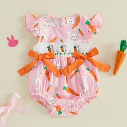 VISgogo mono de Pascua para bebé con conejito bordado