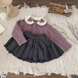 Falda de punto plisada para niña pequeña – Estilo primavera