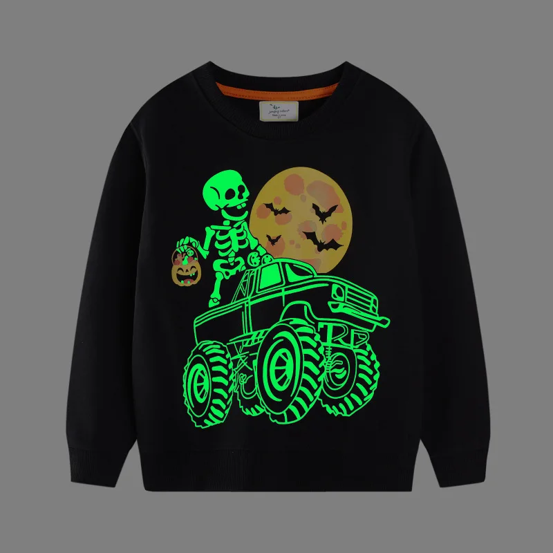 Sudadera Halloween Glow de manga larga para niños y niñas