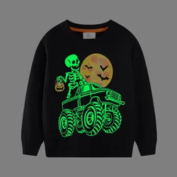 Sudadera Halloween Glow de manga larga para niños y niñas