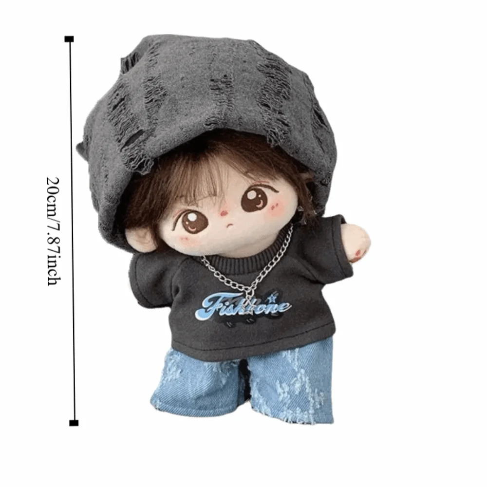 Idol sudadera con capucha y vaqueros urbanos de algodón para muñeca - imagen 3