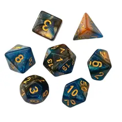 Juego de dados poliédricos acrílico para aprendizaje matemático