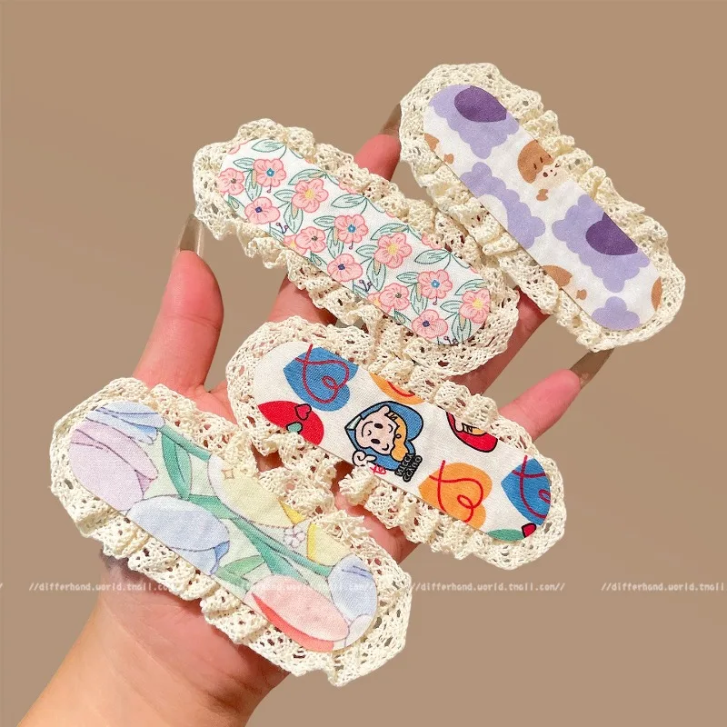 Adhesivos del pelo con flequillo para niñas, velcro suave lateral - imagen 3