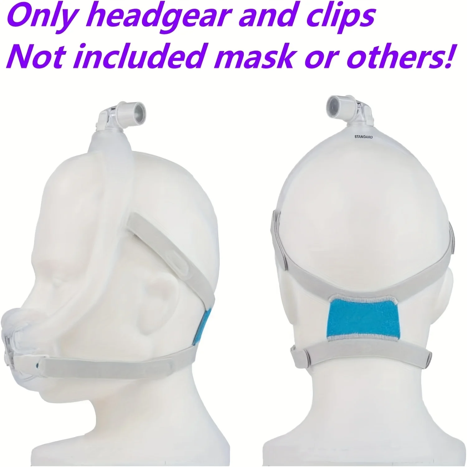 Correa ajustable con clips para casco CPAP
