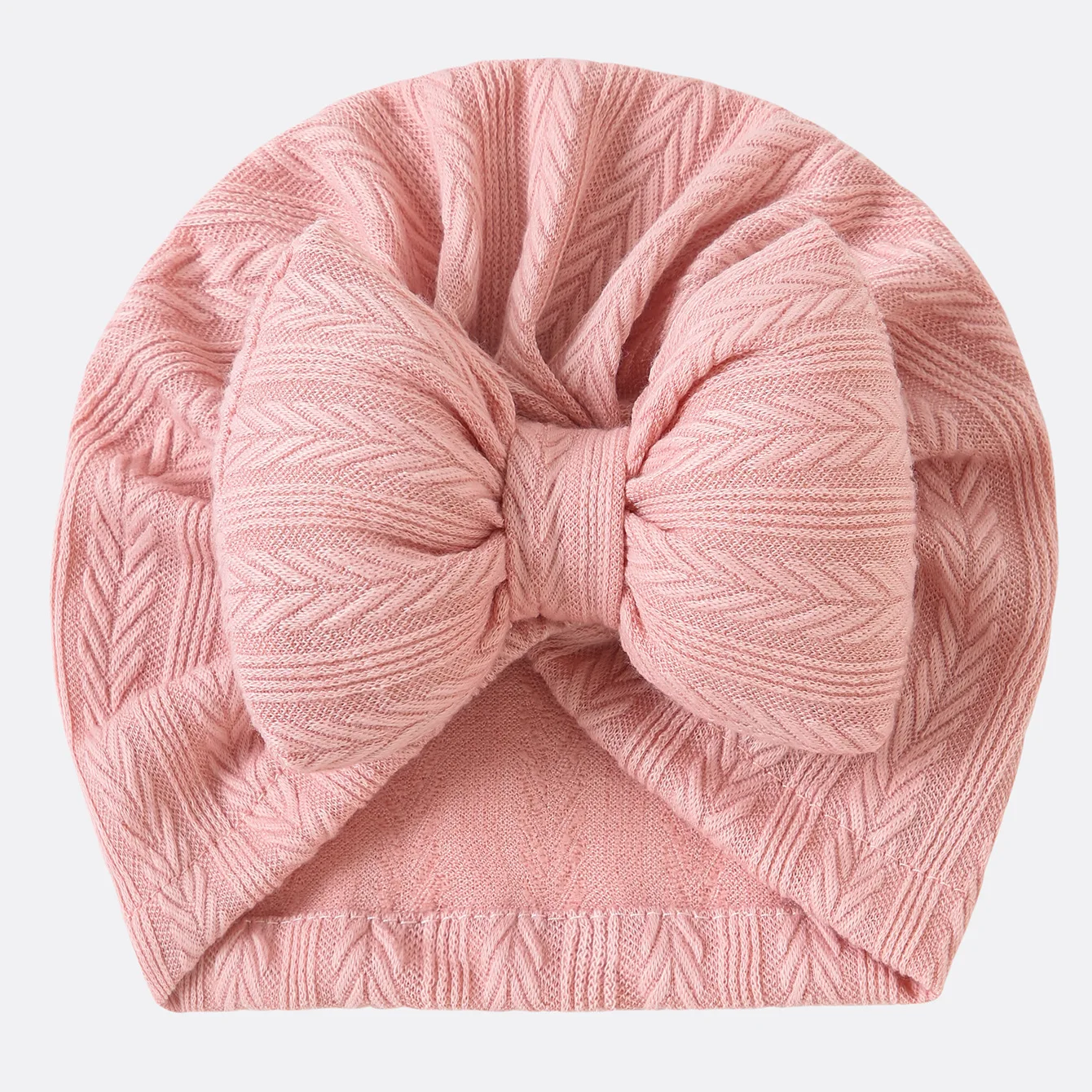 Gorro bebé tejido suave con lazo en la oreja para recién nacido - imagen 4