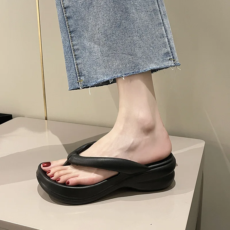 Chanclas de plataforma con suela antideslizante para niña - imagen 2