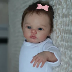 Muñeca Reborn Meadow realista de vinilo y silicona para bebé