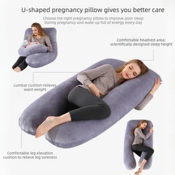 Almohada de maternidad U en algodón para dormir de lado