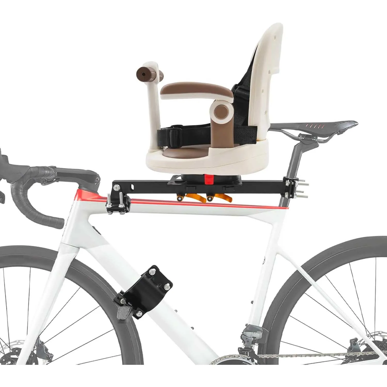 Asiento infantil para bicicleta con giro completo y soporte manillar - imagen 5