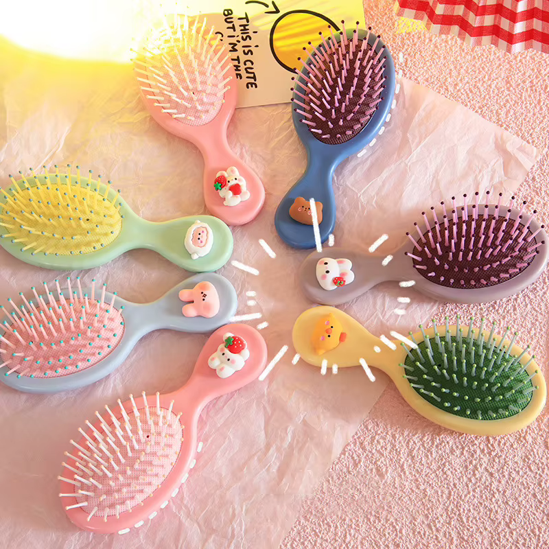 Cepillo infantil anti estático con cojín de aire para niñas – Mini peine suave