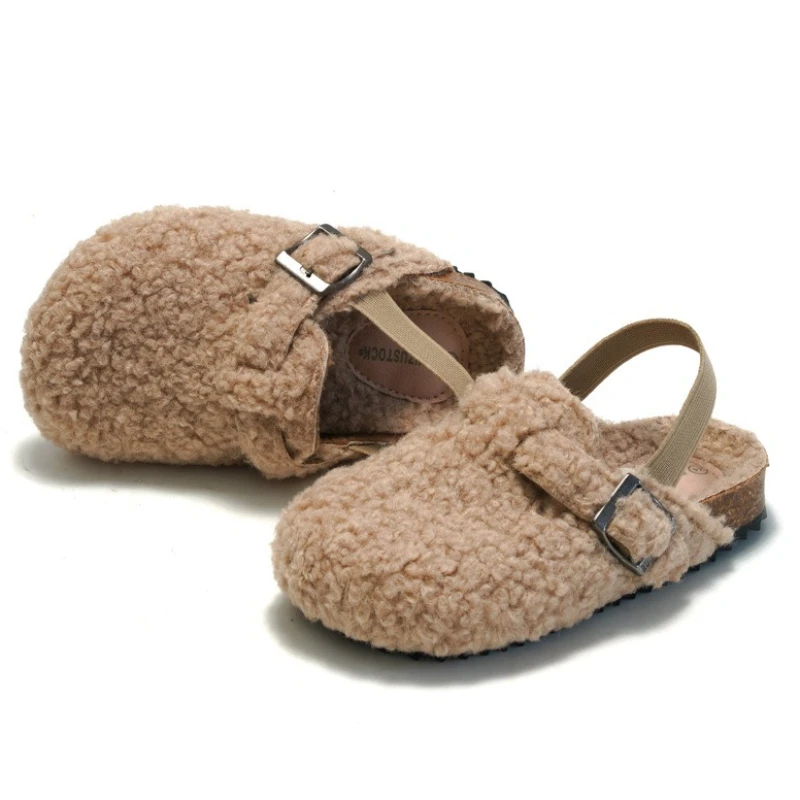 Zapatillas de casa infantiles de algodón cálidas y suela blanda - imagen 5