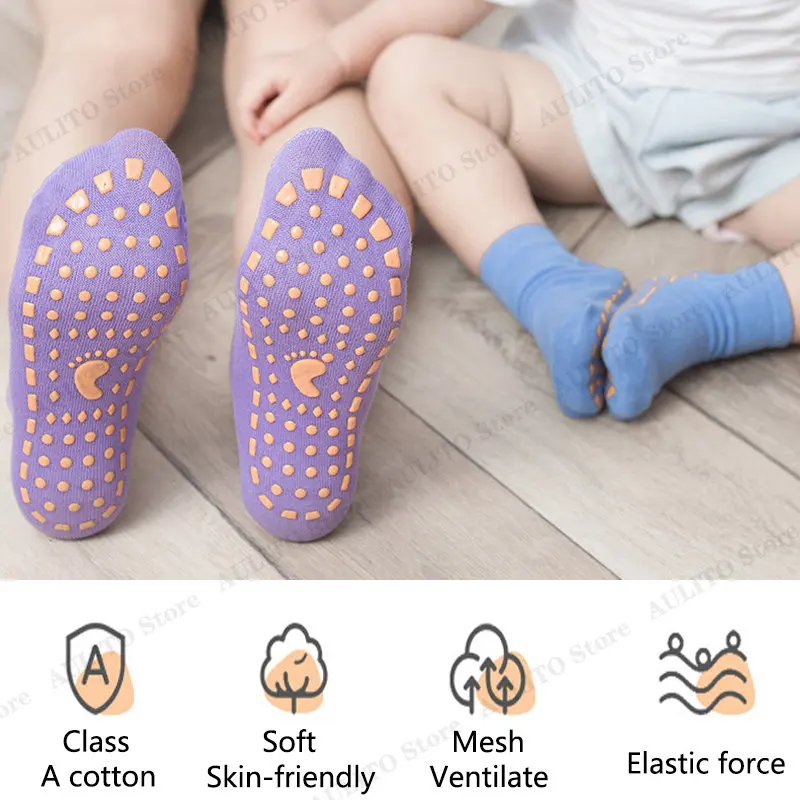 Calcetines antideslizantes de algodón para trampolín – Transpirables niños - imagen 3