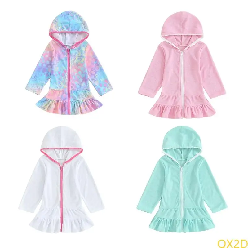 Vestido de baño manga larga con cremallera para niñas