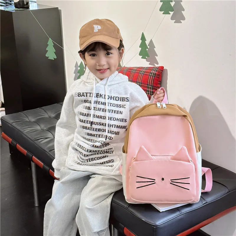 Mochila infantil con dibujos de gatos - Estilo kawaii para niños - imagen 5