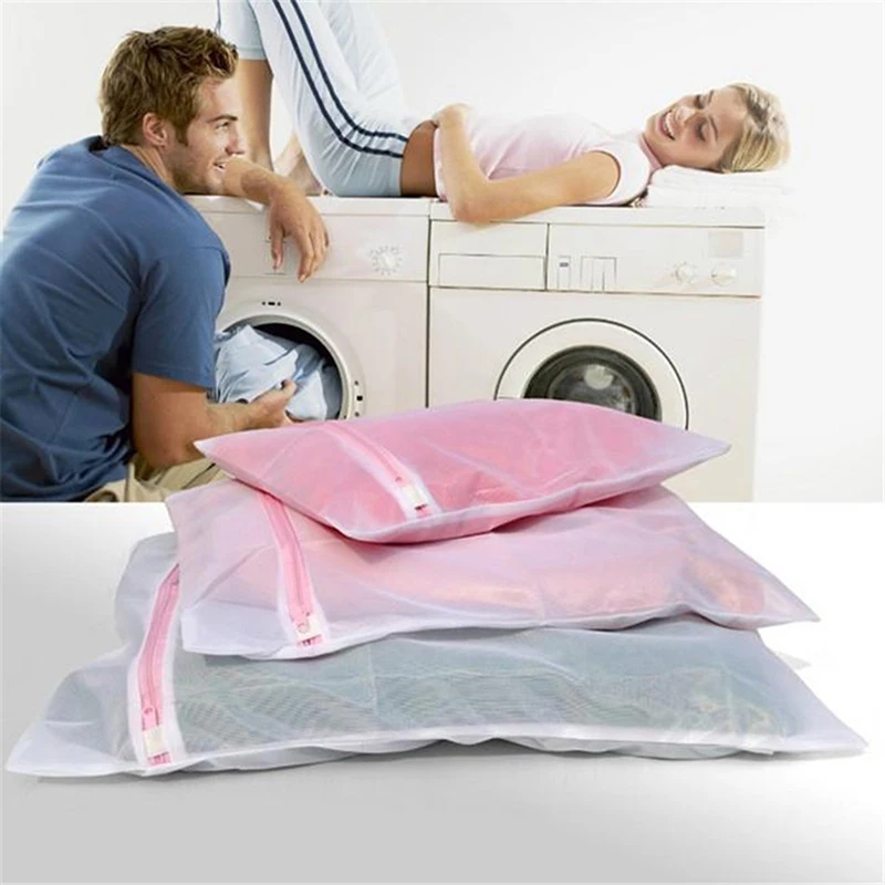 Bolsa de lavado en malla con cremallera para prendas delicadas - imagen 4