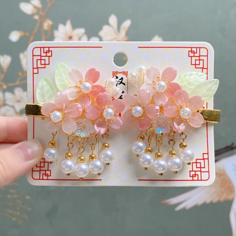 Tocado Hanfu para niña con clip de perlas – Accesorio festivo - imagen 4