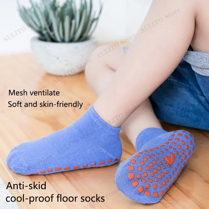 Calcetines antideslizantes de algodón para trampolín – Transpirables niños - imagen 5