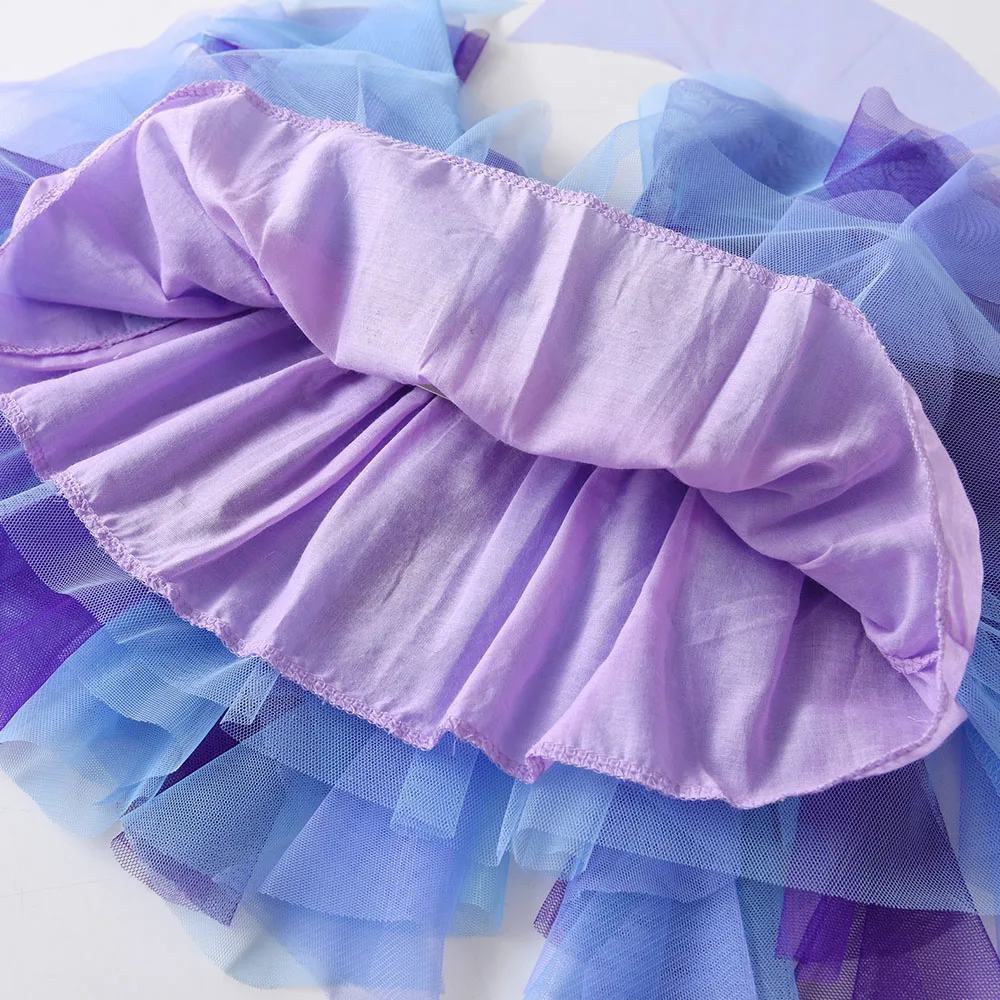 DXTON falda tutú de tul con caída irregular para niñas ballet - imagen 2
