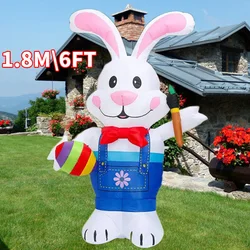 Decoración de Pascua inflable con conejito luminoso LED