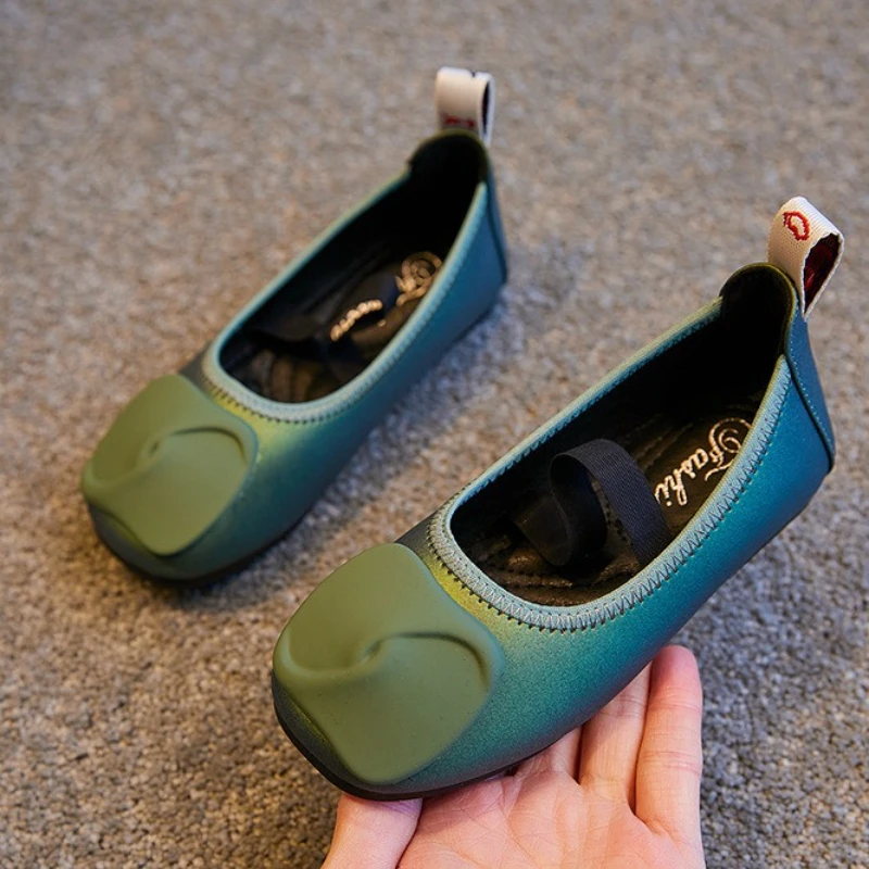 Zapatos planos antideslizantes de piel para niña, casual - imagen 5