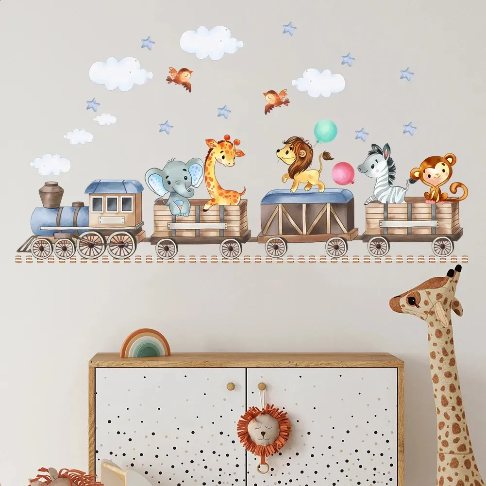 Adhesivos de pared infantiles desmontables con animales de la selva - imagen 4