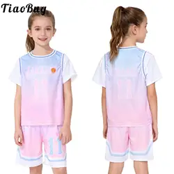Conjunto deportivo de baloncesto para niñas: camisetas y pantalones cortos