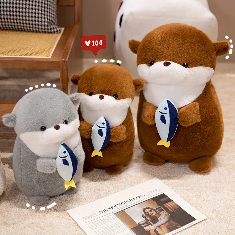 Peluche de nutria suave para niño – Almohada decorativa - imagen 3