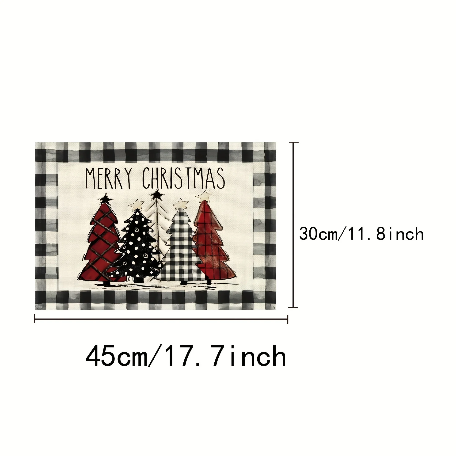 Detalle del diseño de alce navideño en manteles individuales
