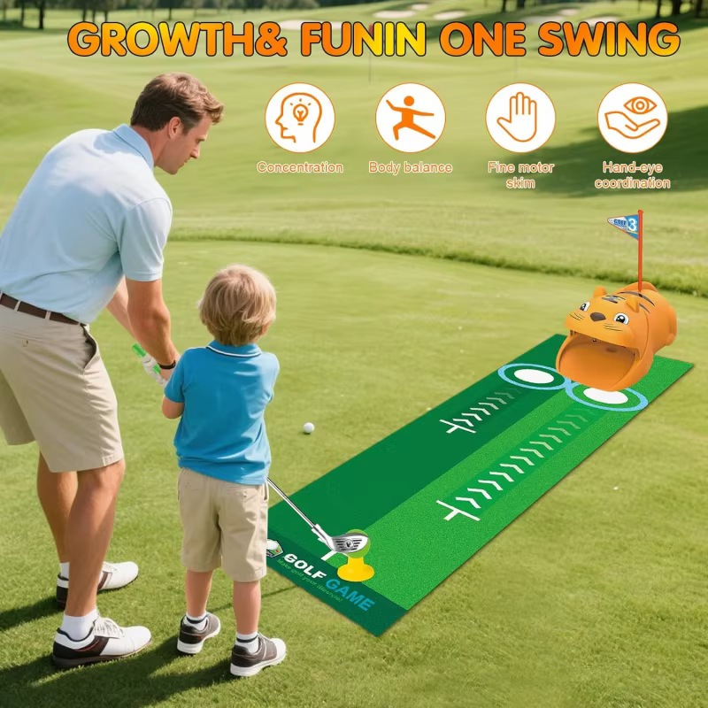 Set de golf infantil Tiger con retornador automático y LED - imagen 2