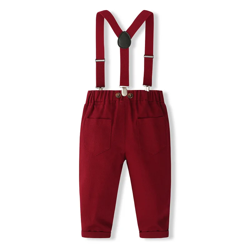Conjunto mono para bebé de algodón a cuadros primavera y otoño - imagen 2
