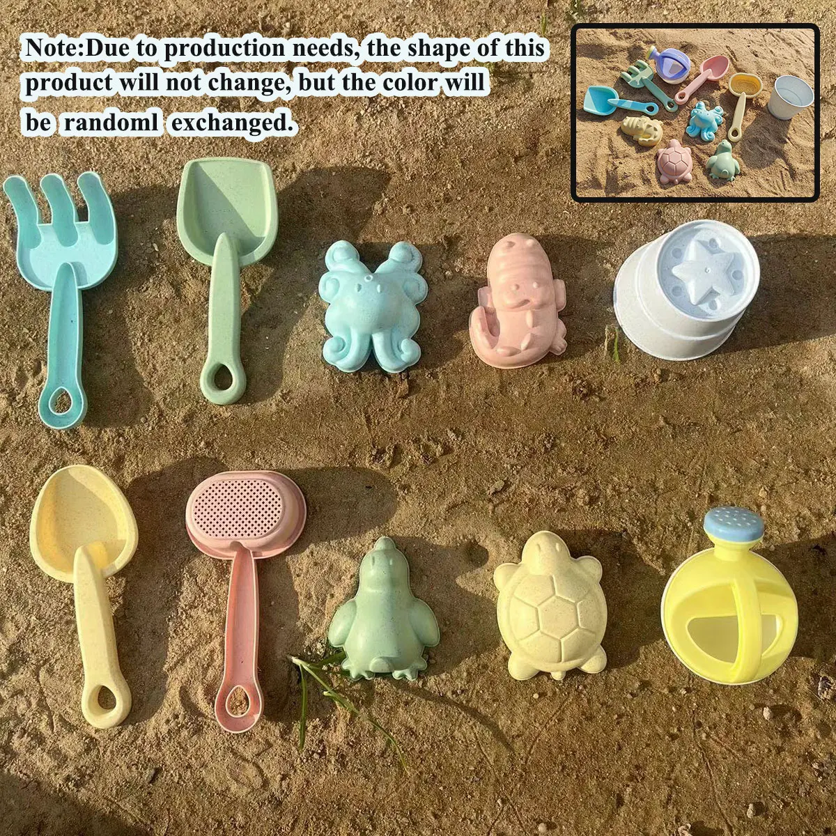 Kit de playa para niños – Cubo, pala y rastrillo - imagen 5