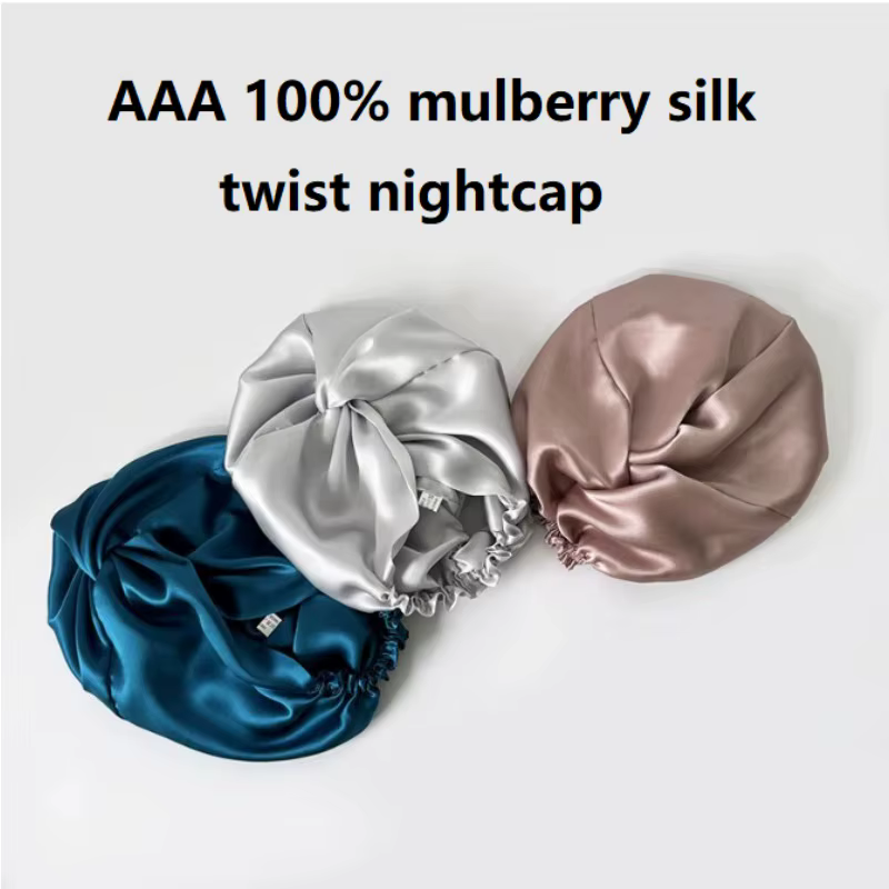 Gorro de dormir para bebé seda natural morera – Turbante retorcido