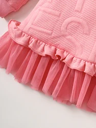 Falda larga con letras en relieve para niña de 2 a 7 años
