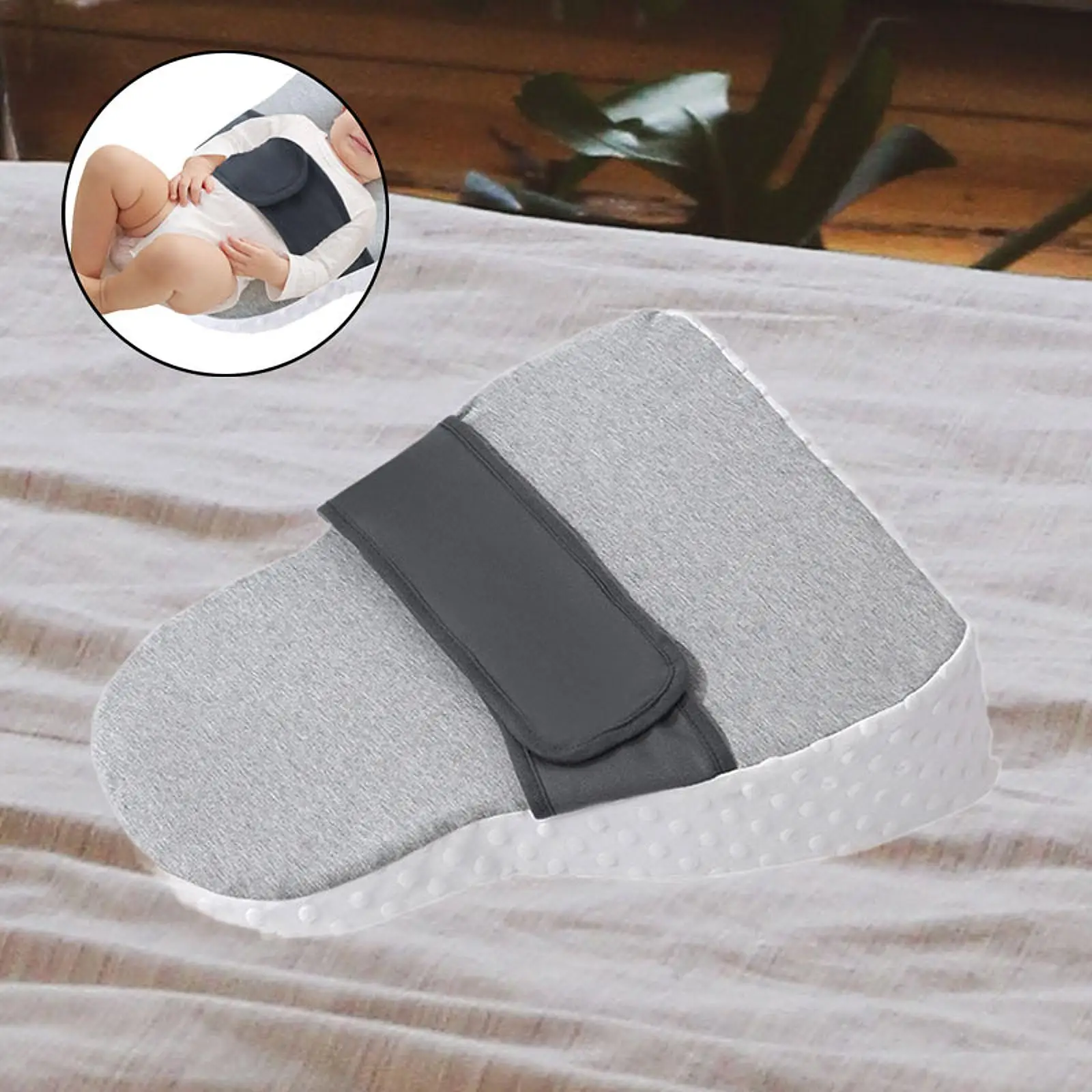 Almohada de lactation en uso con bebe