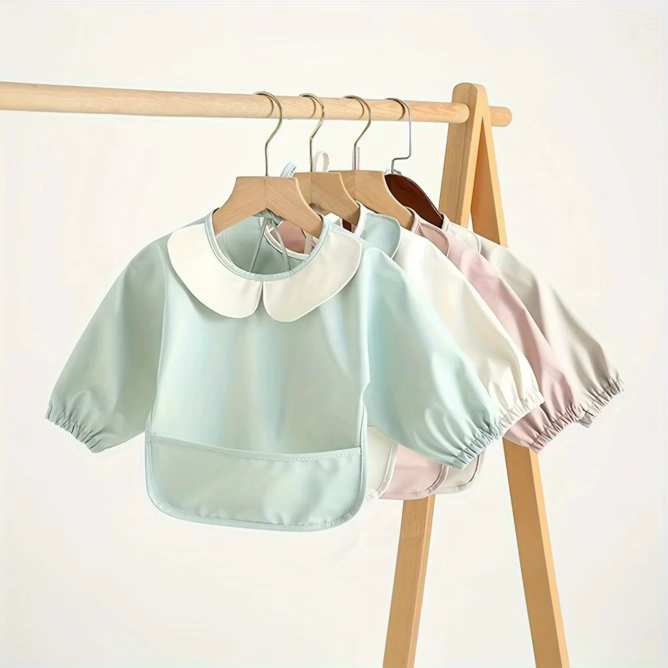 Babero de manga larga impermeable para bebé – delantal bandana - imagen 5