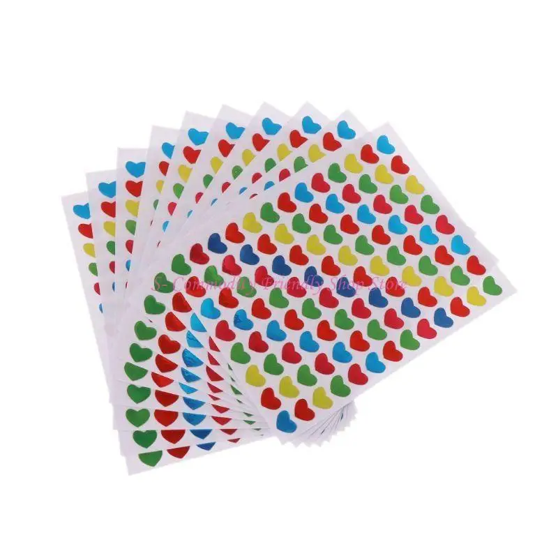 Pegatinas infantiles de corazones para recompensas, fáciles de quitar - imagen 3