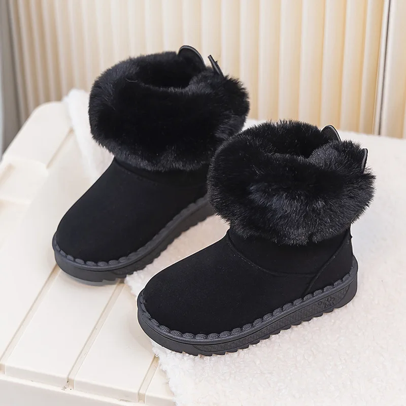 Botas de nieve en felpa para niños con orejas tipo conejo - imagen 4