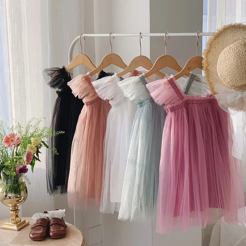 MILANCEL Vestido de malla veraniego para niña – Mariposa 3D tutú - imagen 4