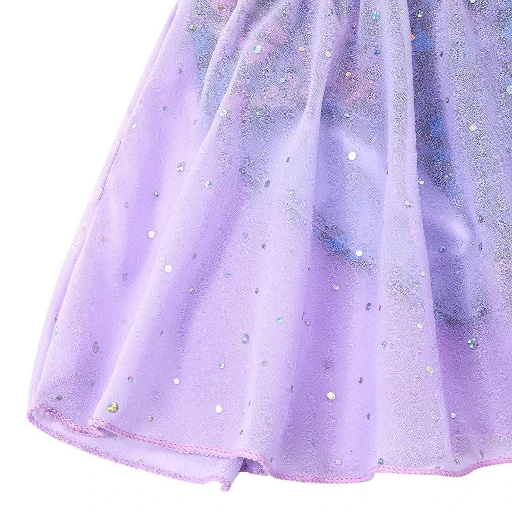 Vestido de ballet estampado leopardo sin mangas de malla para niña - imagen 4